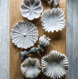 Marble Lotus Flower Planter