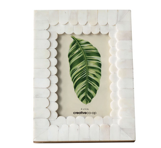 Bone Inlay Scalloped Picture Frame