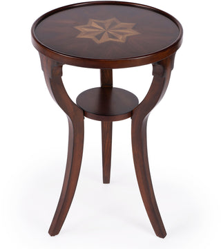 Round Inlay Side Table