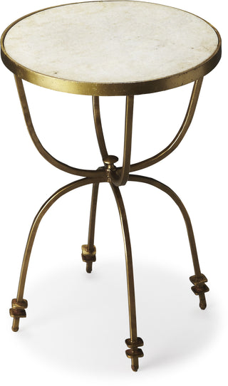 Round Marble Top Side Table