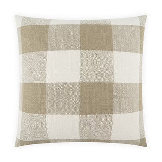 Checked Out Pillow- Mushroom
