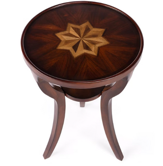 Round Inlay Side Table