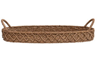 Woven Seagrass Tray with Handles